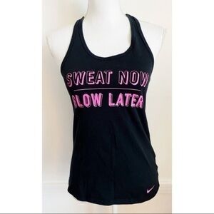 Nike • Black Pink Sweat Now Glow Later Tank Top